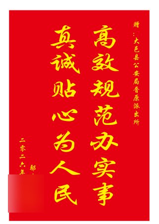 成都锦旗定做——金丝绒锦旗实拍成品