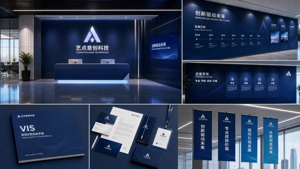 亚克力形象墙效果示意